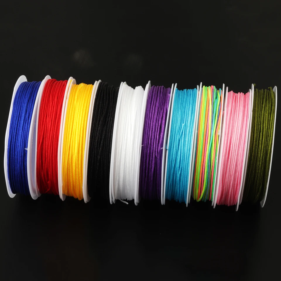 100 yardov čínsky uzol makrame nylonový kábel 0,8 mm č.