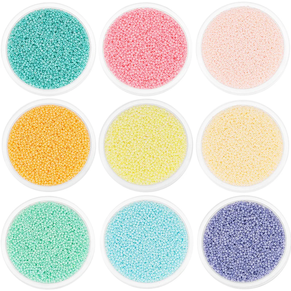1000/1800ks 2 mm cukrovinky Candy Candy Czere Czere Glass Semená korálky roztomilé objemové rukávy na náramok s malými guľôčkami pre DIY šperky výroby doplnkov