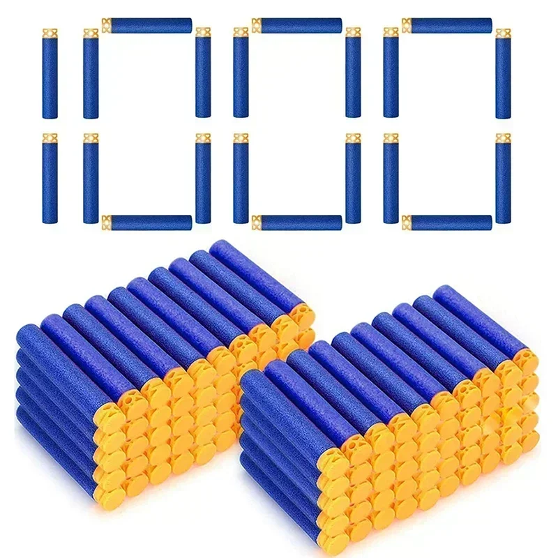 1000-50 pcs modré duté šípky doplňujú penové guľky pre muníciu pre pištoľ Nerf n-Strike Elite Blasters, 7,2 cm