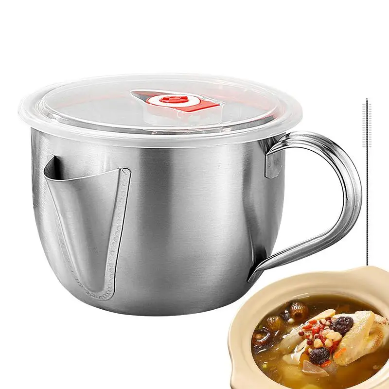 1000 ml viacerých použitých z nehrdzavejúcej ocele Gravy olej polievkovej polievkovej polievkovej tuk Filtry Filter Filter misa Domáca kuchyňa