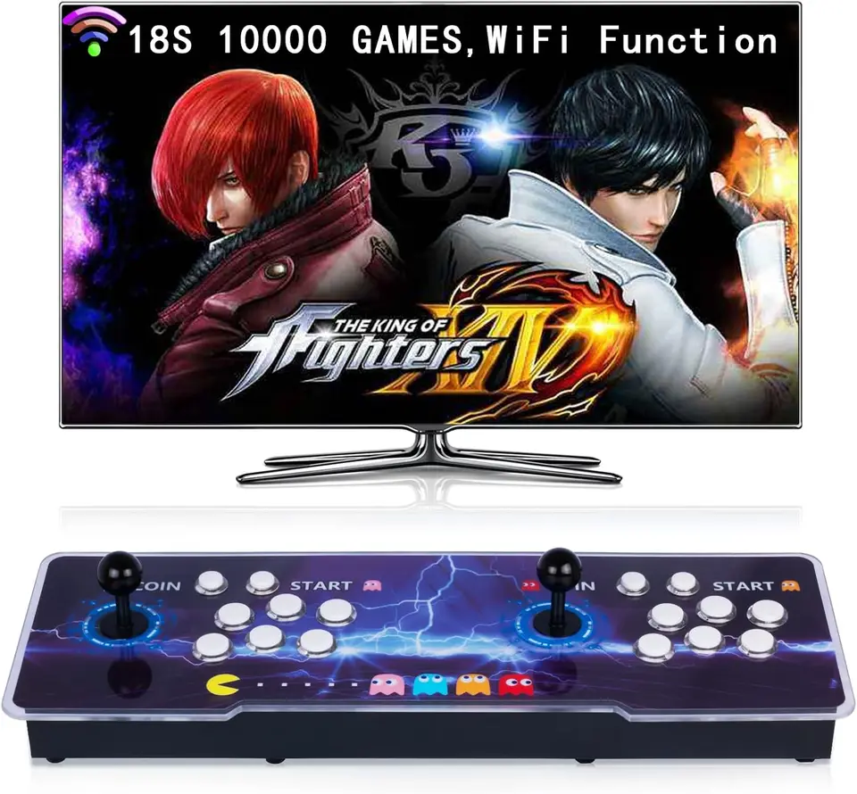 10000 hier v 1】 Arcade Game Console WiFi Funkcia Pandora's Box 18S Classic Retro Game Machine pre PC a projektor a televíziu, 1280x7