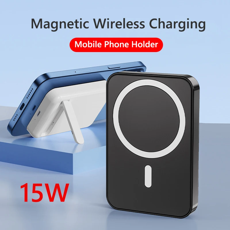 10000 mAh magnetická bezdrôtová nabíjačka Power Bank s magnetickým prsteňom pre iPhone 15 14 13 12 Pro Samsung S23 Huawei Xiaomi PowerBank