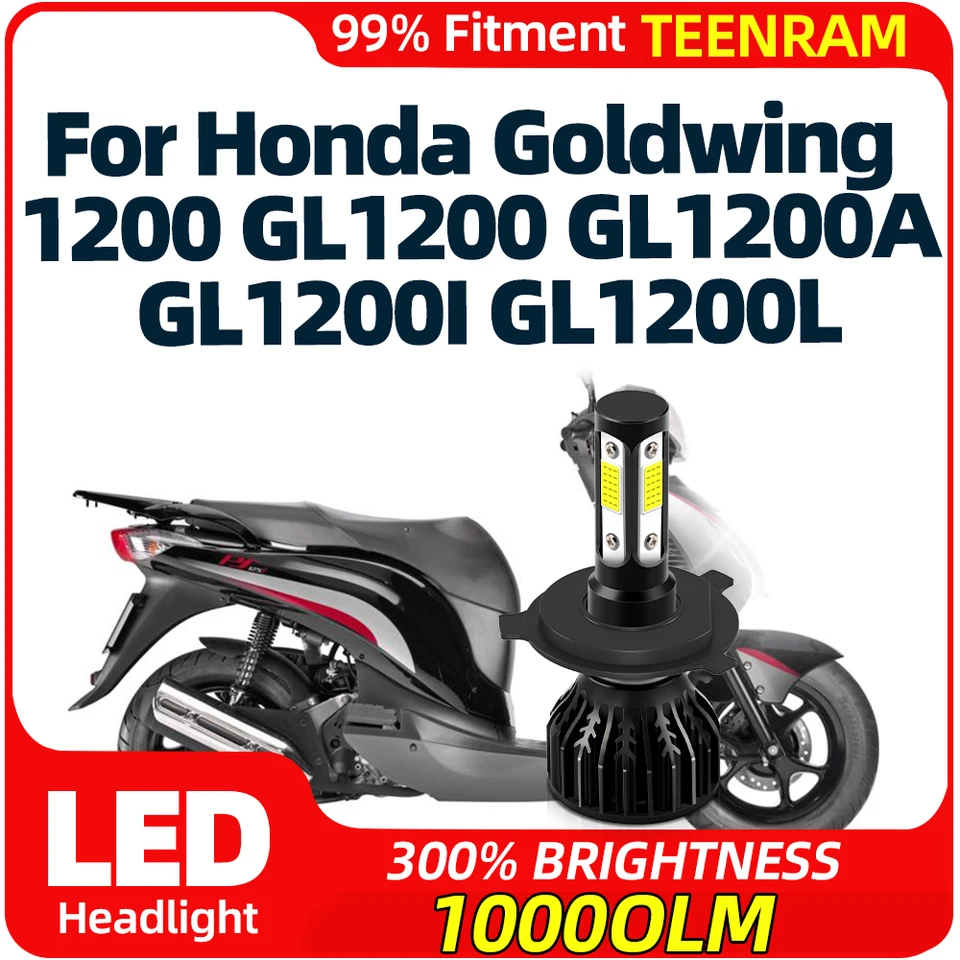 10000LM H4 Motocykel LED svetlomet žiarovky 60W 3570 CSP Moto Lamp 12V 6000K pre Honda Goldwing 1200 GL1200 GL1200A GL1200I GL1200L
