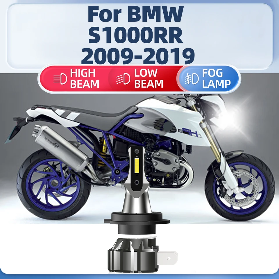 10000LM H7 LED motocyklové svetlomet 60W CSP Chip Moto Lamp 12v 24V 6000K pre BMW S1000RR 2009-2013 2014 2015 2016 2016 2017 2018 2019 2019