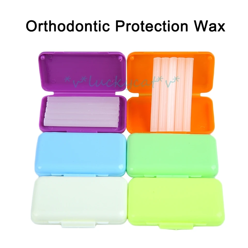100box/set zubné orto ovocné ovocie vôňa 6 farebná podráždenie voskových tyčiniek pre ortodontické výrobky orálnej starostlivosti orálna hygiena Položka