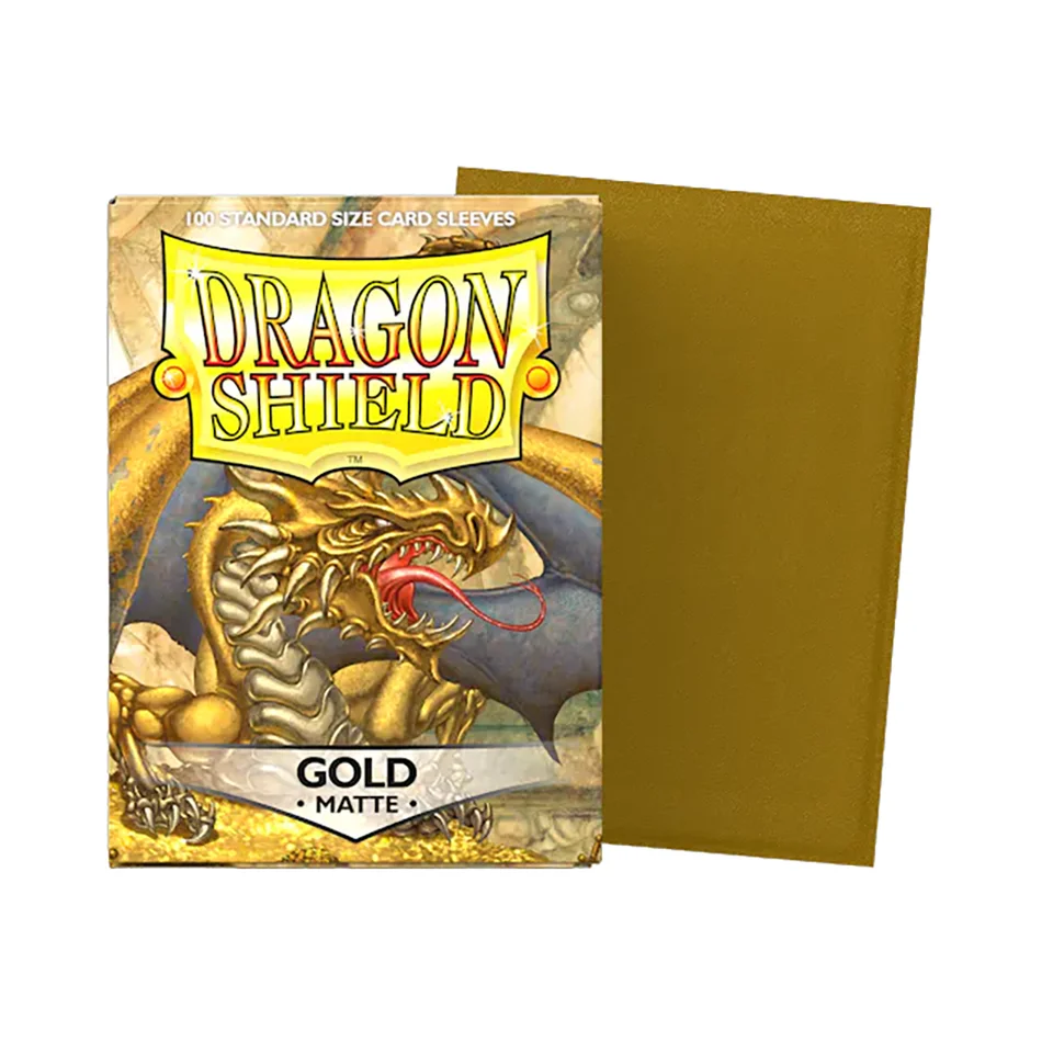 100Ct Dragon Shield Card Ruckves Matte Gold Standard Set Ruckves TCG Cards Protector MTG/PTCG/FAB kryty 66x91mm