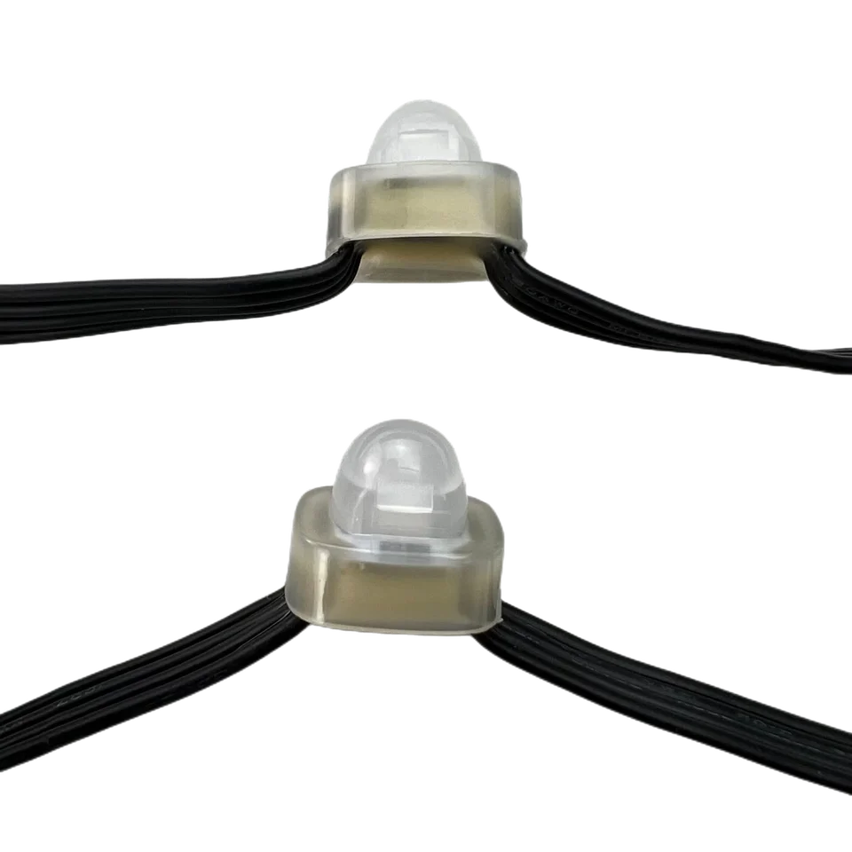 100Ct/reťazec DC12V GS8208 Adresiateľný 5050 SMD RGB LED pixel String Light IP68 12 mm Otvorený otvor; 18awg čierny drôt; 13,5 mm/xconnect