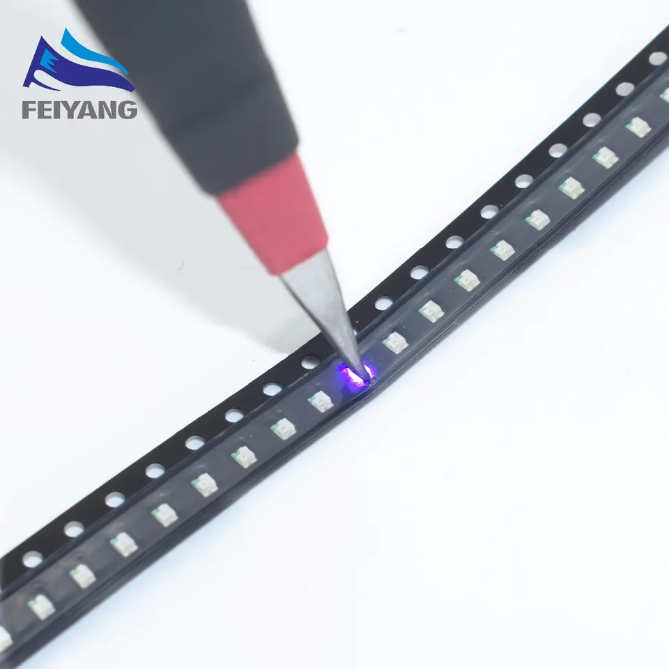 100ks 0805 Purple UV SMD LAMP LED LED LED 2012 Emitujúce diódy 3V 390-400NM 2,0*1,2*0,8 mm