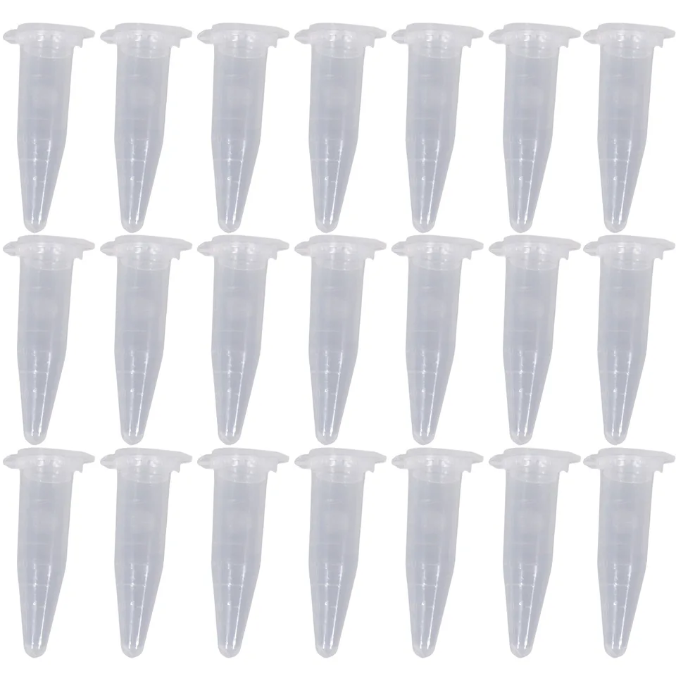 100ks 1,5 ml laboratórne mini plastová skúšobná trubica odstredivka injekčná fľaštička Cap 42x11mm Clear