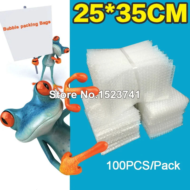 100ks 250x350 mm plastový obal biely bublinový balenie vrecká PE Clear Bubble Bag Shock odolný vrecká s dvojitým filmom Bublinky Bublinky