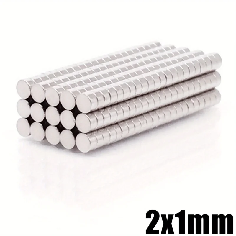 100ks 2x1 malý okrúhly magnet 2x1mm neodymium Výkonný magnetický 2x1mm Permanentný ndfeb silný magnet 2x1 mini disk magnet