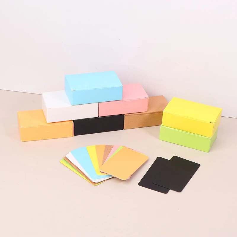 100ks 5.4x8.2x3.0cm Kraft Paper Card Blank Business Message POZNÁMKA Vďaka písaniu štítkov záložky Learning