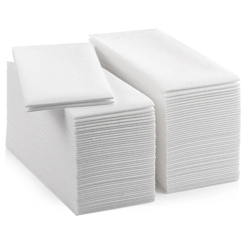 100ks/50ks na jednorazové obrúsky uteráky na obrúsky Feel Feel Biely Airlaid Paper Paper Strup na vianočné svadby na večierku