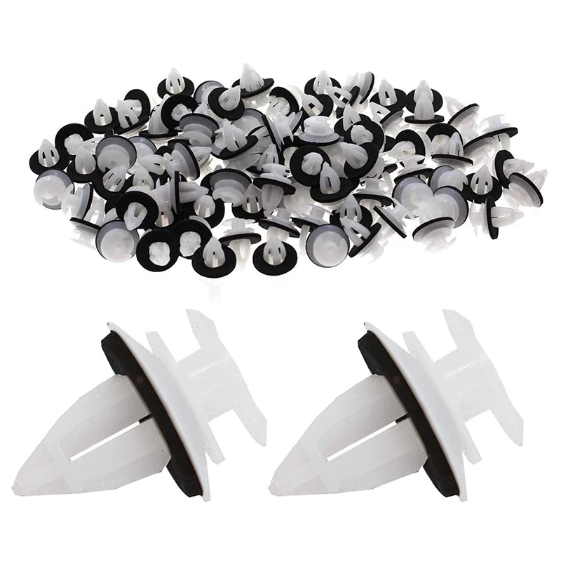 100ks 51418224768 Plastové nity sponky pre BMW E46 E53 E90 E91 E70 Dvere Panel Automatické upevňovacie prvky Orezanie panela Push Detiser