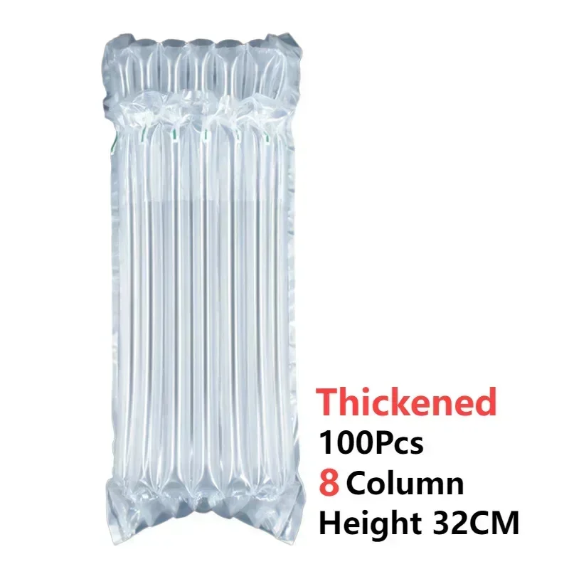 100ks 8 výška stĺpca 32 cm Zahustený vzduchový stĺpkový vrecko Bublina Červené víno Expresné nárazové balenie nafukovací bublinový vrecko