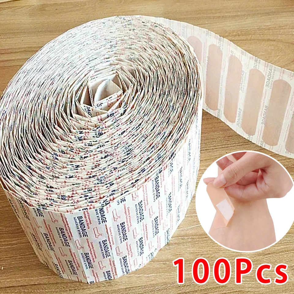 100ks Band-Aids nepremokavý priedušný vankúš Adhesive omietková rana hemostáza nálepka pásma prvá pomoc pri bandáve lekárska gáza