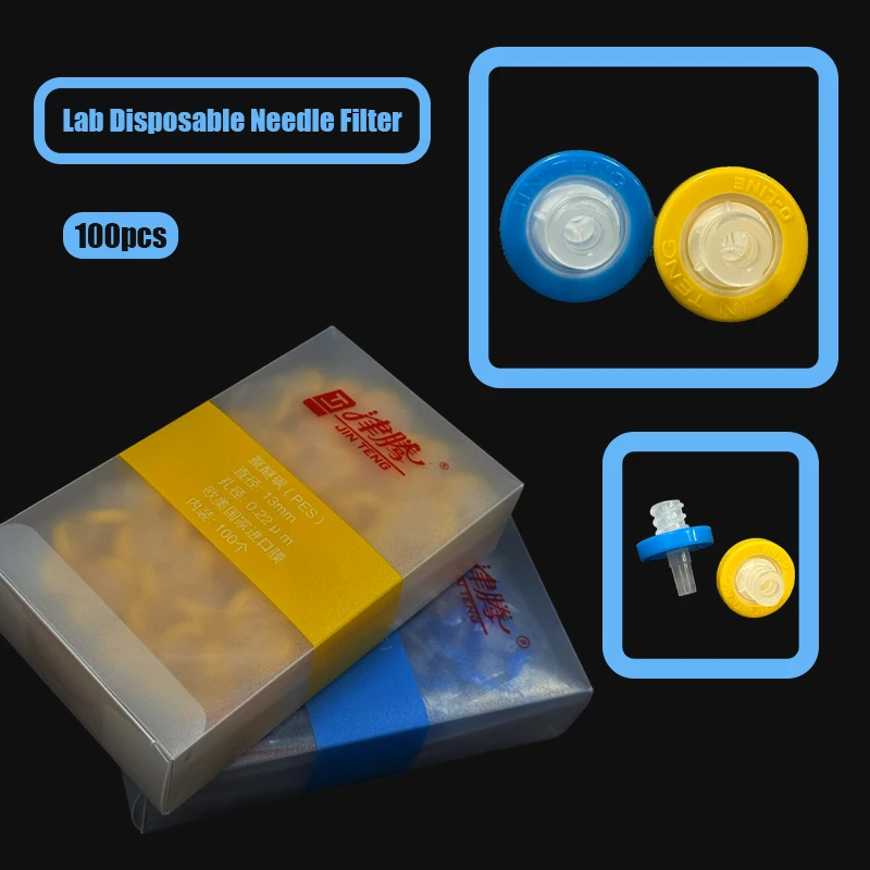 100ks/box laboratórium 13 mm 25 mm nylon PES Millipore Membránový striekačkový filter