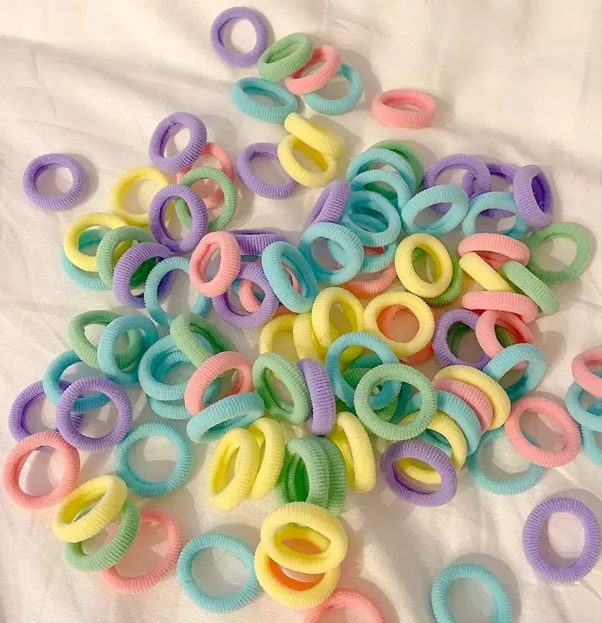 100ks dievčenské vlasové pásy Small Circle High Elastic čelenka Vlasové doplnky