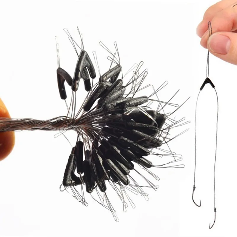 100ks Double Hooks Zariadenie Zariadenie Fishing Line Bifurcation Bifurcation Osem typ priestoru Bean Line Otoč