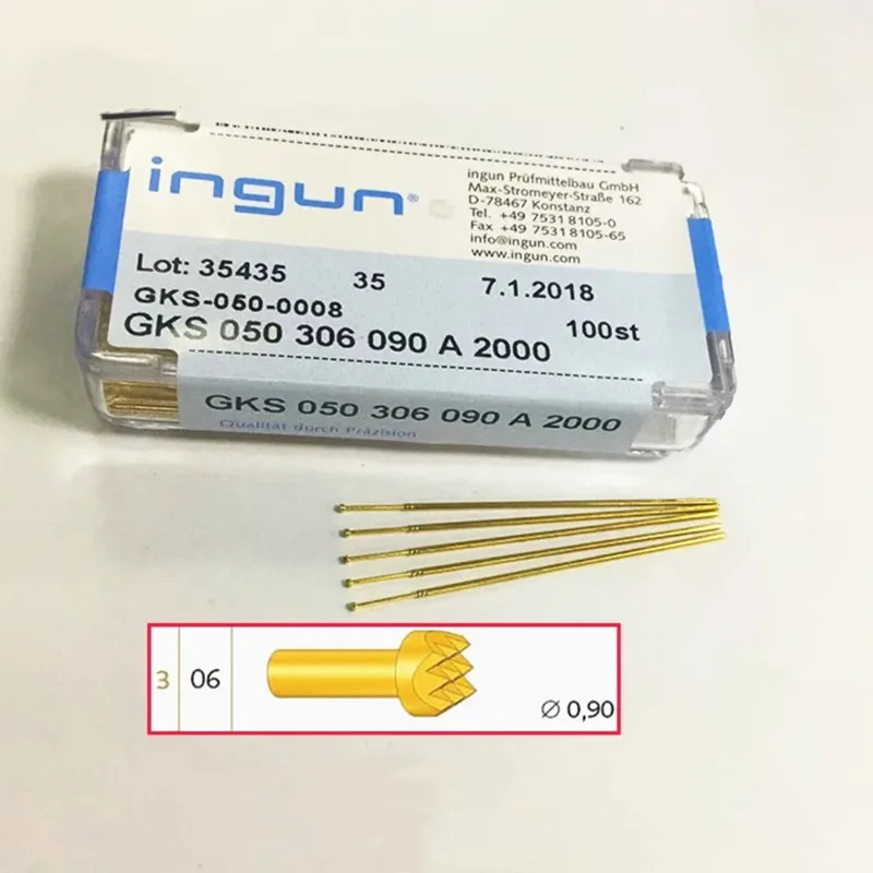 100ks ingun sonda GKS050 306 090 A2000 Plum Blossom Smar Swing Test PIN Priemer Vonkajšieho priemeru 0,78 mm 43 mm na testovanie