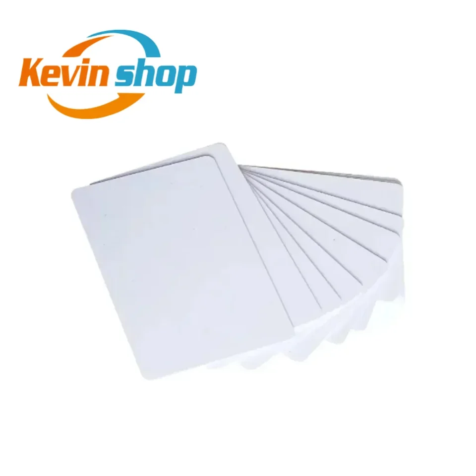 100ks lesklý biely slepý atrament atramentovej tlačiteľnej karty PVC nepremokavá plastová karta Plastová karta bez čipu pre Epson pre tlačiareň Canon
