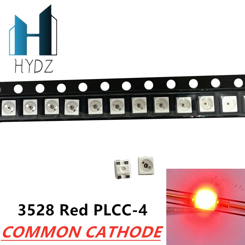 100ks LSE6SF-V2BA-1-1 LS E6SF-V2BA-1-1 3528 Red PLCC-4 Common Cathode Super Bright LED Taillights