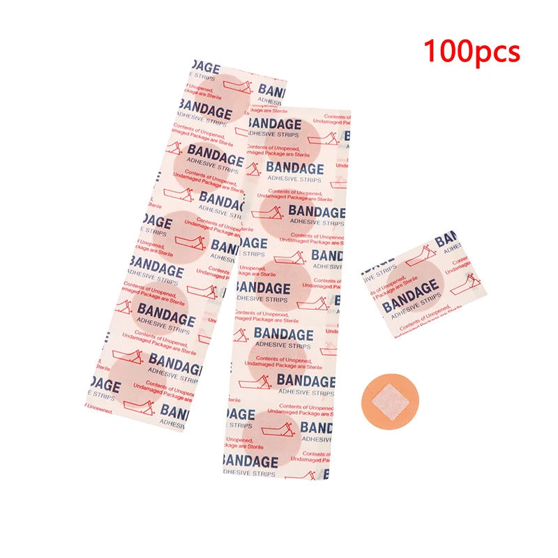 100ks Mini vodotesná pomoc pri okruhu obliekanie malej rany Lekárska páska lepidlo obväz na ranu Fixation Tape Tape