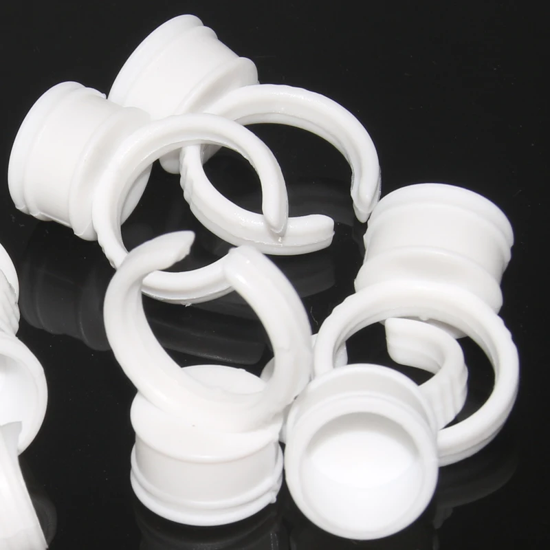 100ks na jednorazové lepidlo Permanentné make -upové príslušenstvo Ring Tattoo Pigmenty Držiteľ Rings Rings Container/šálka veľkej veľkosti Doprava zdarma