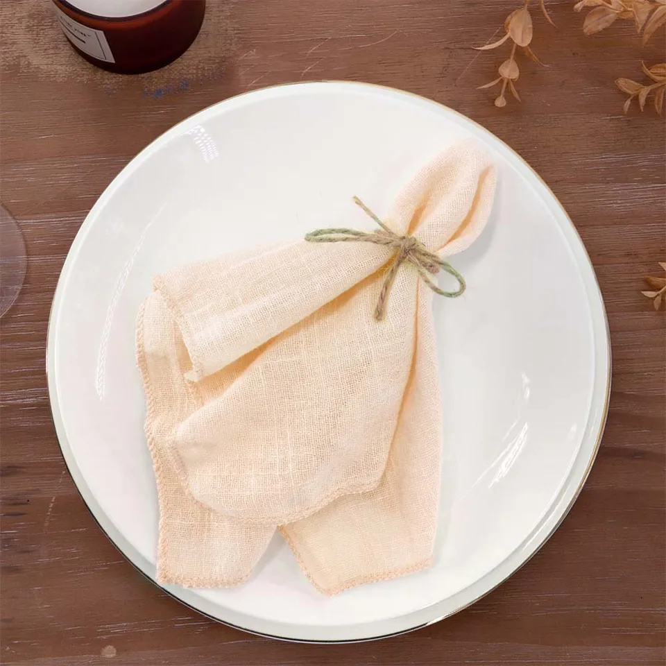 100ks na obrúsky ružový gázový stolík na obrúsky bavlnené veľkoobchodné tkanina serviette gázové stolové uteráky svadobné dekorácie 30x30cm