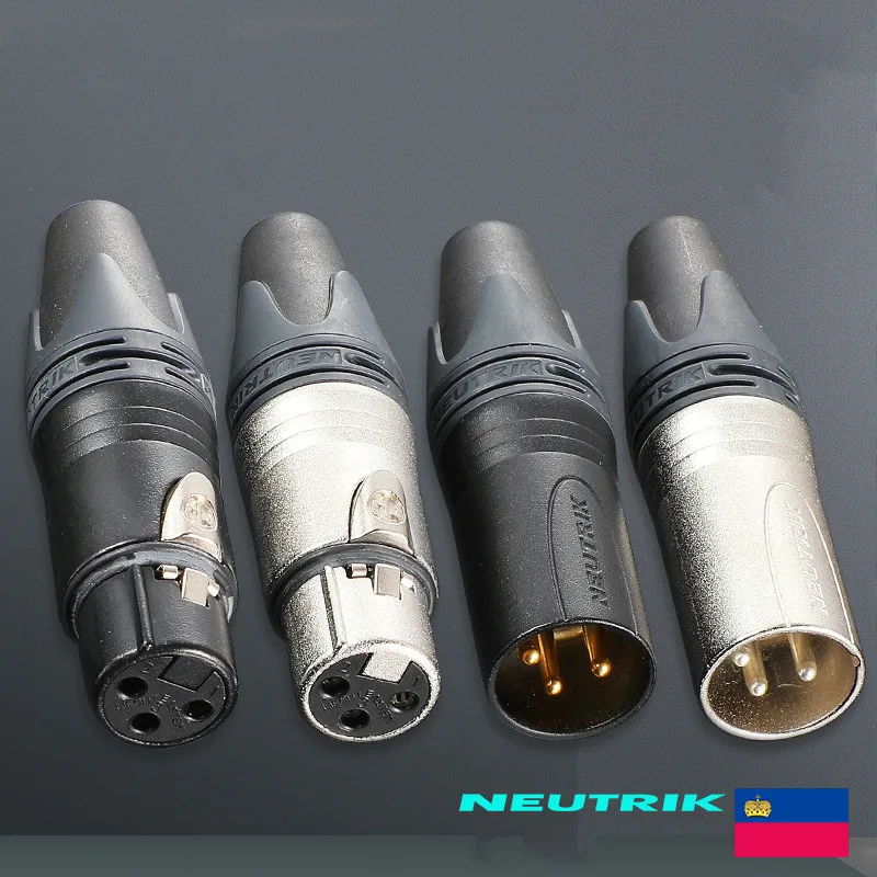100ks Neutrik XLR konektory 50pcsnc3mxx a 50ks NC3FXX 3-kolík 3-kolíkový samec a ženská súprava konektorov