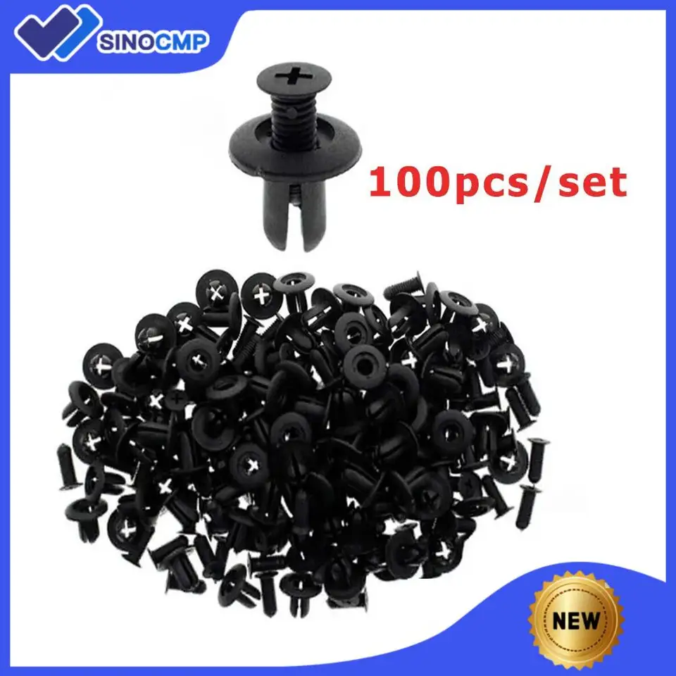 100ks nárazníkový zadržiavač Fender Fender Clips Clips 0G032-50037 pre Santa Fe Genesis Kia Amanti Optima Sephia Niro Sportage 2000-Up