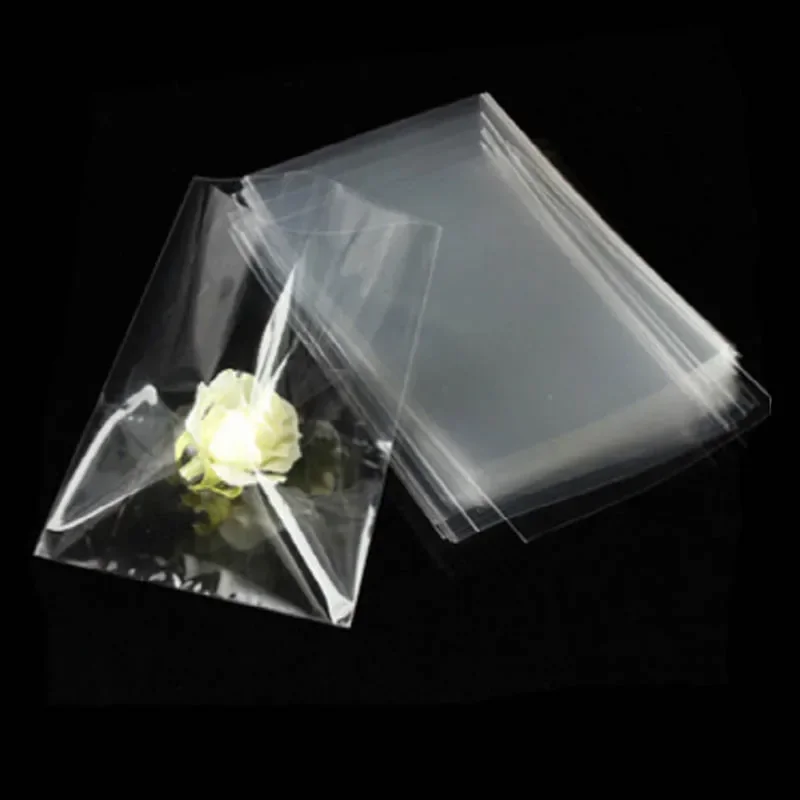 100ks Priehľadné plastové tašky Candy Lollipop Cookie Cookie Balenie Clear Opp Celophane Bag vianočný darček svadobná narodeninová oslava