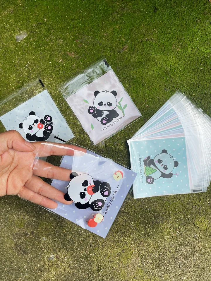 100ks roztomilé panda dizajn darčekové obaly OPP Sluhujúce tašku