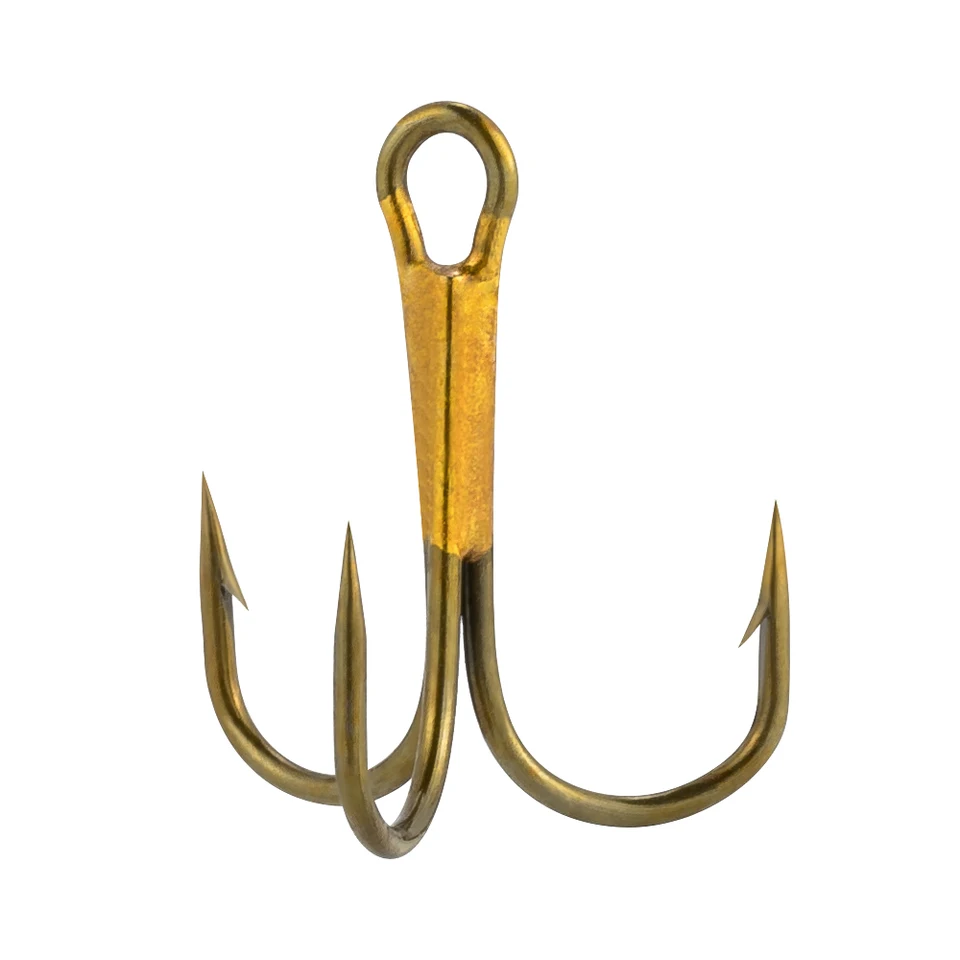 100ks Treble Hook #4- #12 Slaná voda Háčik ostrý vysoký uhlíková oceľ vysokej pevnosti Spinner Tvrdý návnada morský rybársky háčik bas