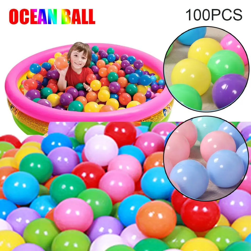 100ks vonkajšia športová guľa Farebná mäkká voda bazén Ocean Wave Ball Detiny Funny hračky Ekologické stresové vzduchové balóny