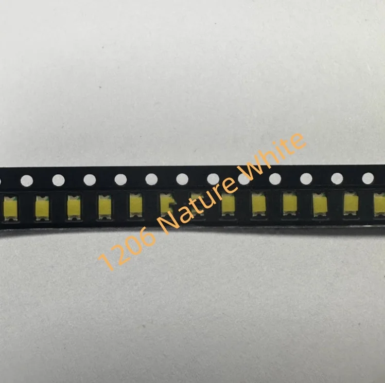 100ks Vysoký jas 1206 Prírodný biely 4500k-5000k Farba Teplota 3216 Neutrálne biele SMT LED guľôčky LED