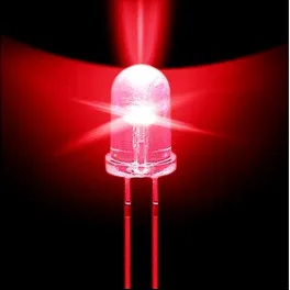 100ks wavgat 5 mm okrúhle červené Super svetlé emitujúce diódy LED svetlo 5000MCD