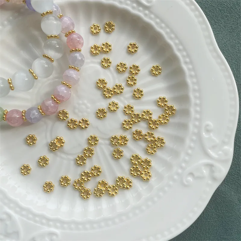 100ks/šarža 6 mm zliatiny perly Snowflake Crystal Pearl Decotoration Adsess
