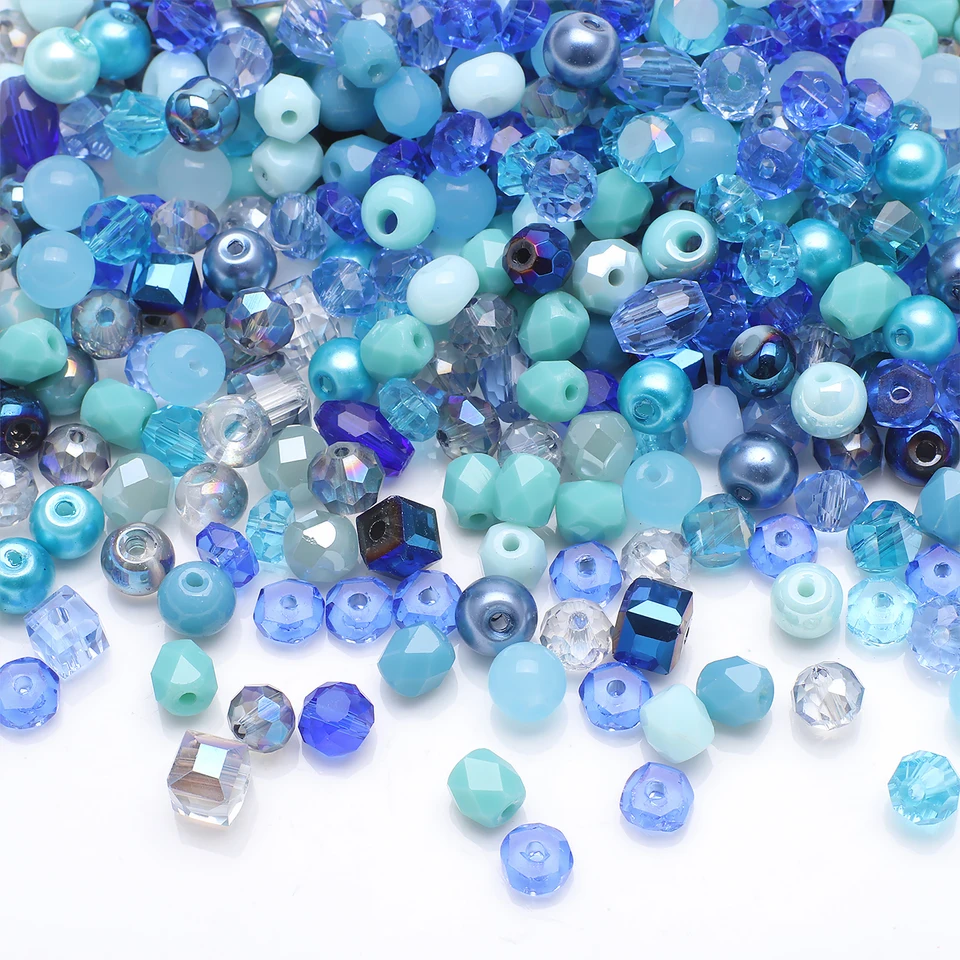 100ks/šarža 6 mm zmiešané fazetované sklenené okrúhle voľné rozperkové guľôčky Crystal Glass Pearl Crafts pre šperky výroby DIY náramky náramky