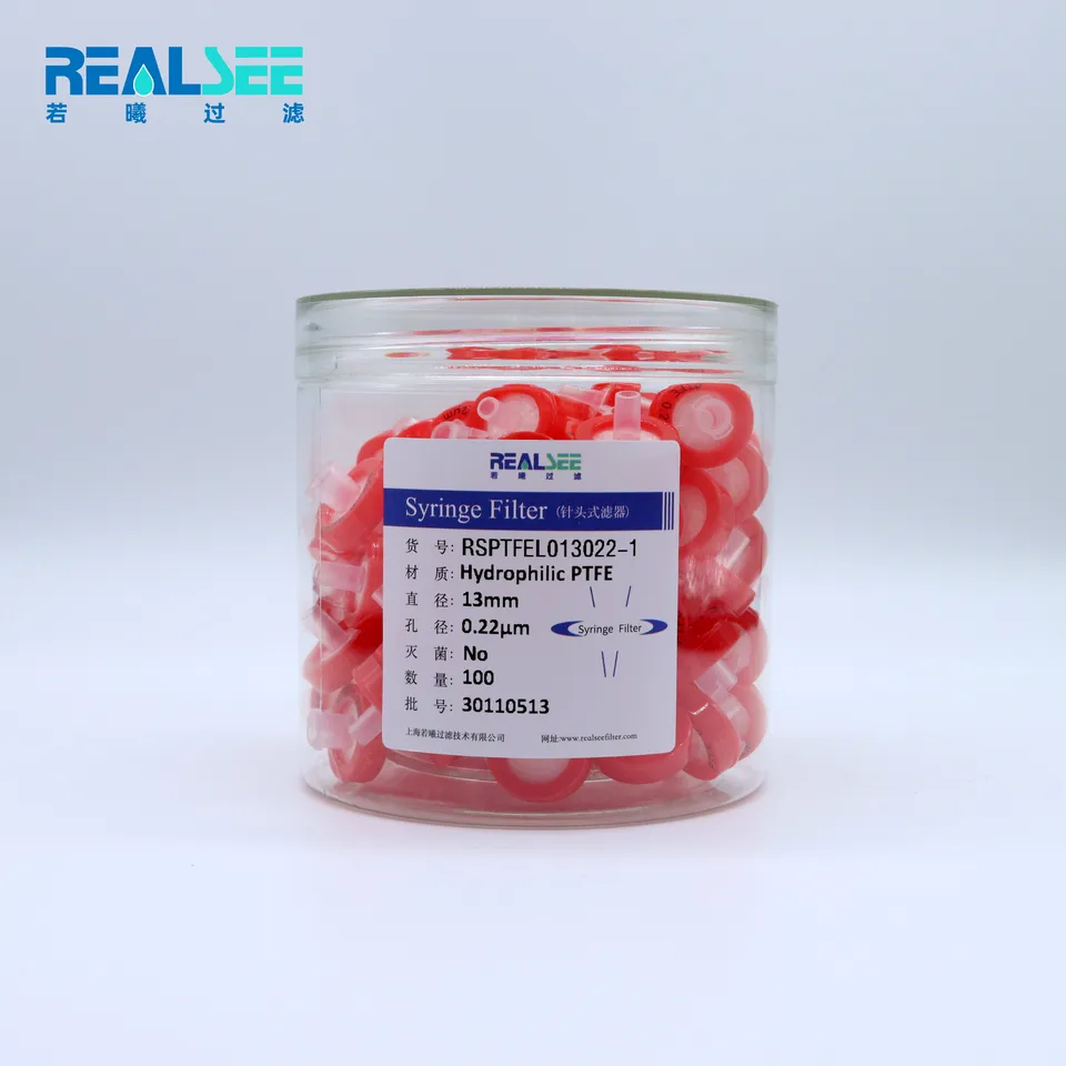 100ks/šarža laboratórium 13/25/33 mm jednorazový akvačný systém Aquo-systém/organický systém/PTFE 0,22/0,45UM Millipore Membránový striekačkový filter Membránový filter