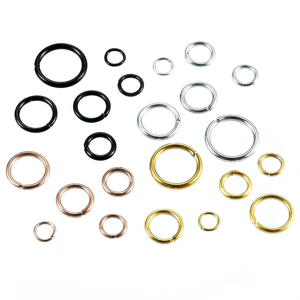 100ks/šarža z nehrdzavejúcej ocele Otvorené skokové krúžky Direct 4/5/6 mm Split Rings Konektory pre DIY Ewelry Zistenia výroby