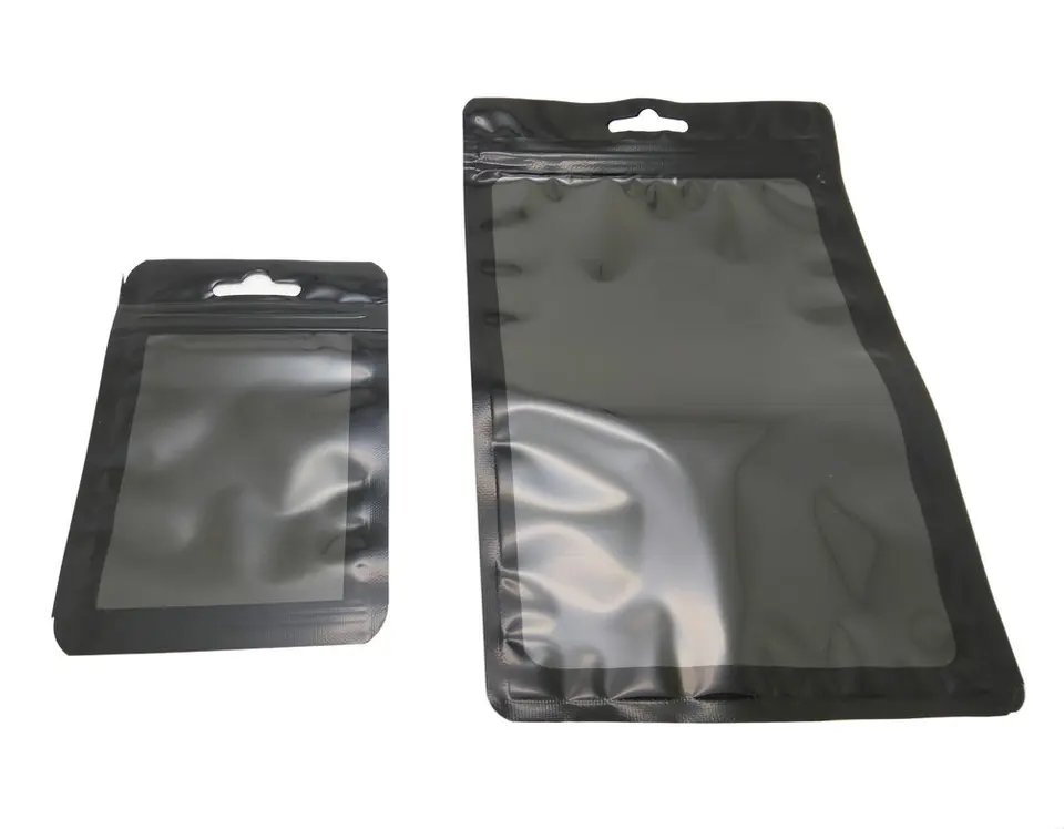100ks/šarža čistých/čiernych plastových tašiek na balenie zipsov, pre iPhone 6 6S Samsung S6 S7 C7 Mobile Case Holy Balíčky vrecká