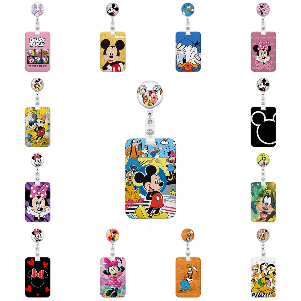 100styles roztomilý karikatúra držiteľ poverenia Kľúčenky Keychains na krk na krk pre priechod Card Anime kreditná karta Kľúčové popruhy veľkoobchod