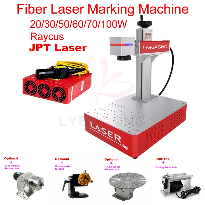 100W JPT MOPA 70W 60W 50W 30W 20W RAYCUS vlákno laserové označenie stroj kovový gravírovanie Cutter šperky na ryšík na rytie