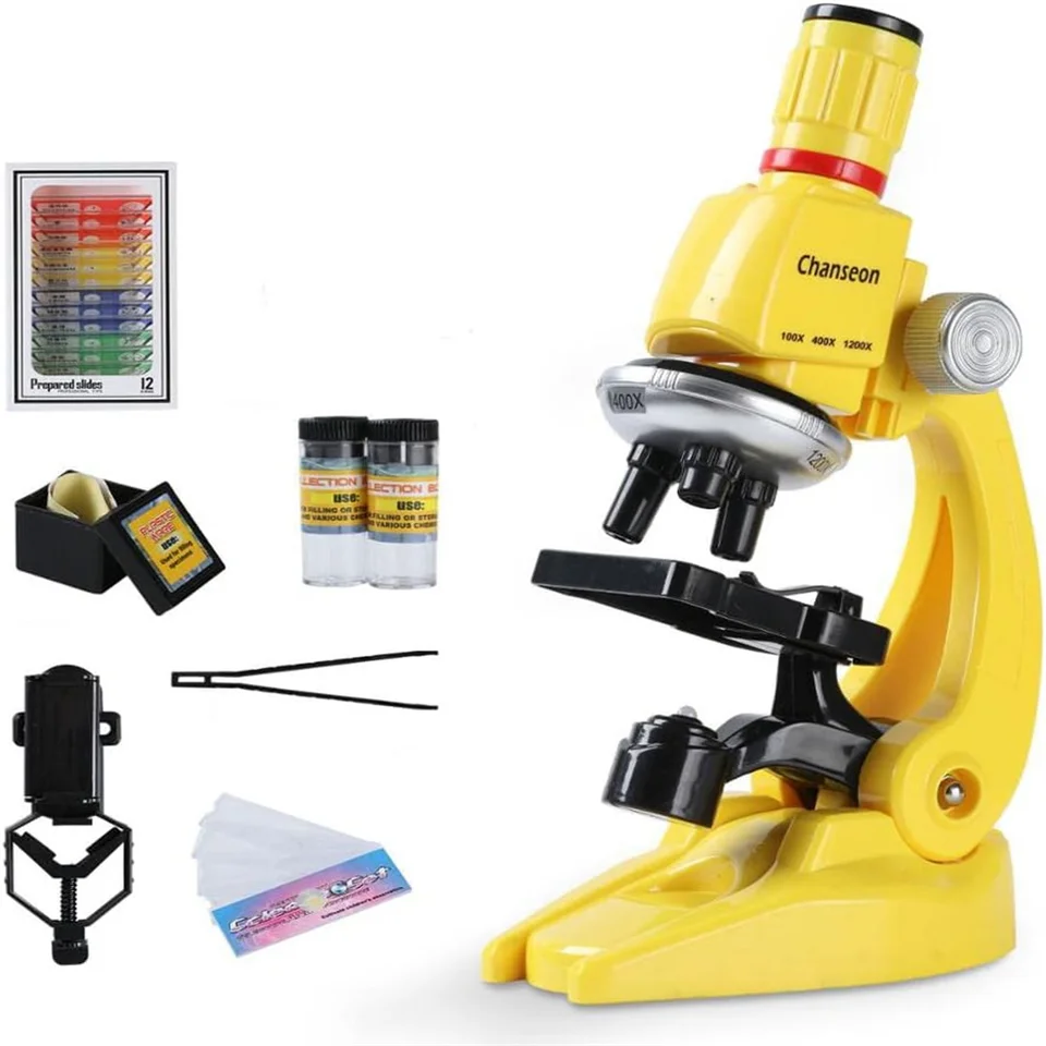 100x-1200x Kids Microscope Kit s snímkami, adaptér smartfónov a príslušenská súprava, hračka pre ranné vzdelávanie pre dieťa