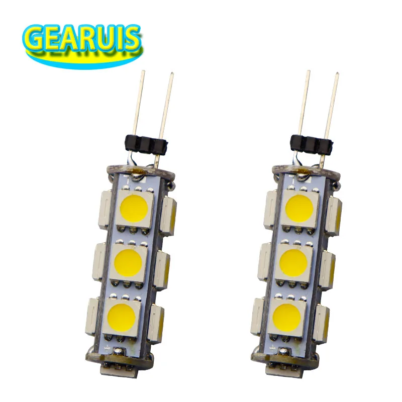 100x G4 13 SMD LED 5050 13SMD 110MA DC 12V RV Námorná loď Camper Svetlá žiarovka žiarovky teplé biele chladné biele auto domov
