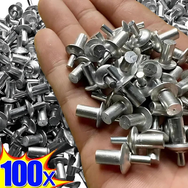 100x kladivo Expanzné nity perkusie expanzná expanzia hliníková nechtovej hlavy prepichnutia klepanie Typ malé poklepanie na skrutky