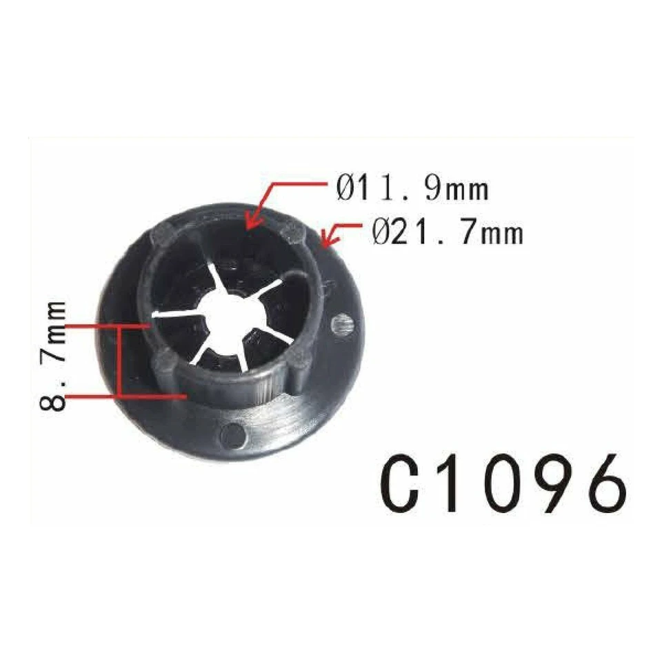 100x OEM Nylon Izolátorový uzáver dverí pre Hyundai MB157530, TQ69806S, 8412436000