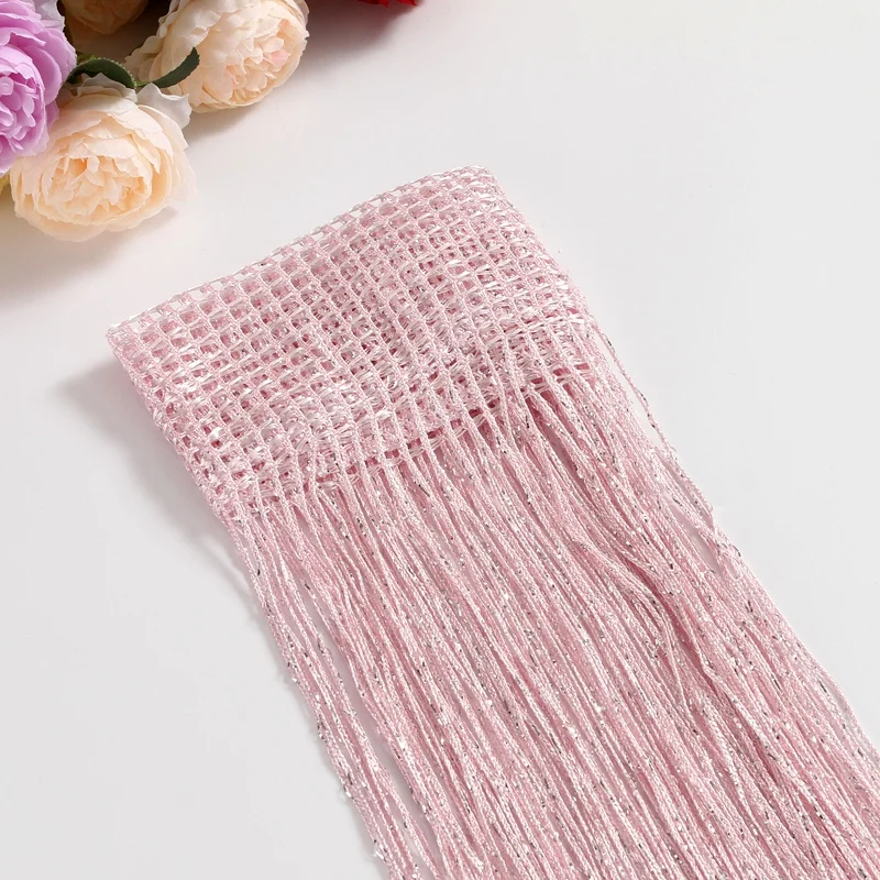 100x200cm Glitter Dvers String Curtain Strieborná stuha Shiny Tassel Flash Line Curtain Valance pre okennú izbu Domovodá dekorácia