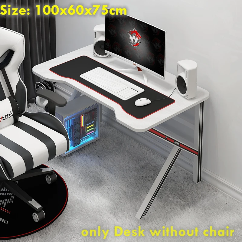100x60x75cm k herný stôl biely počítačový stôl Domácnosť Jednoduchý pracovný pracovný stôl Čierny herný stôl Užitočný malý stôl